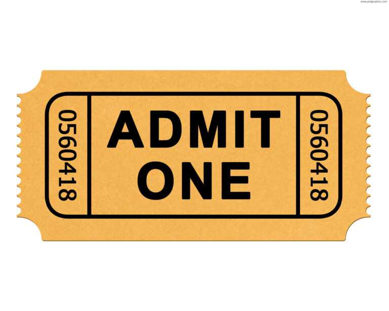 Blank Admission Ticket Template