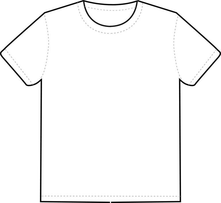 Blank T Shirt Outline Template - Best Sample Template