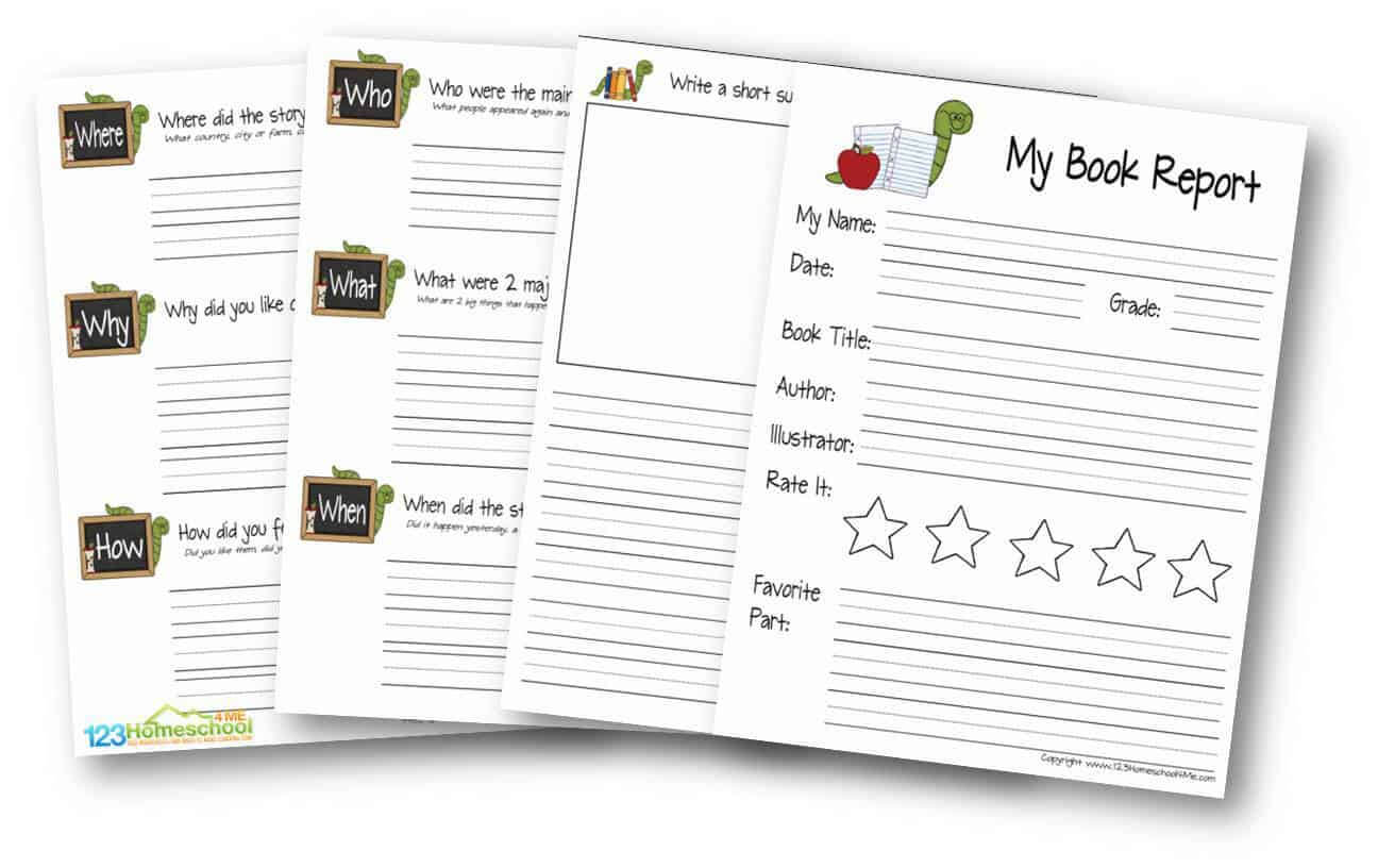 Free Book Report Template Intended For Book Report Template 5Th Grade