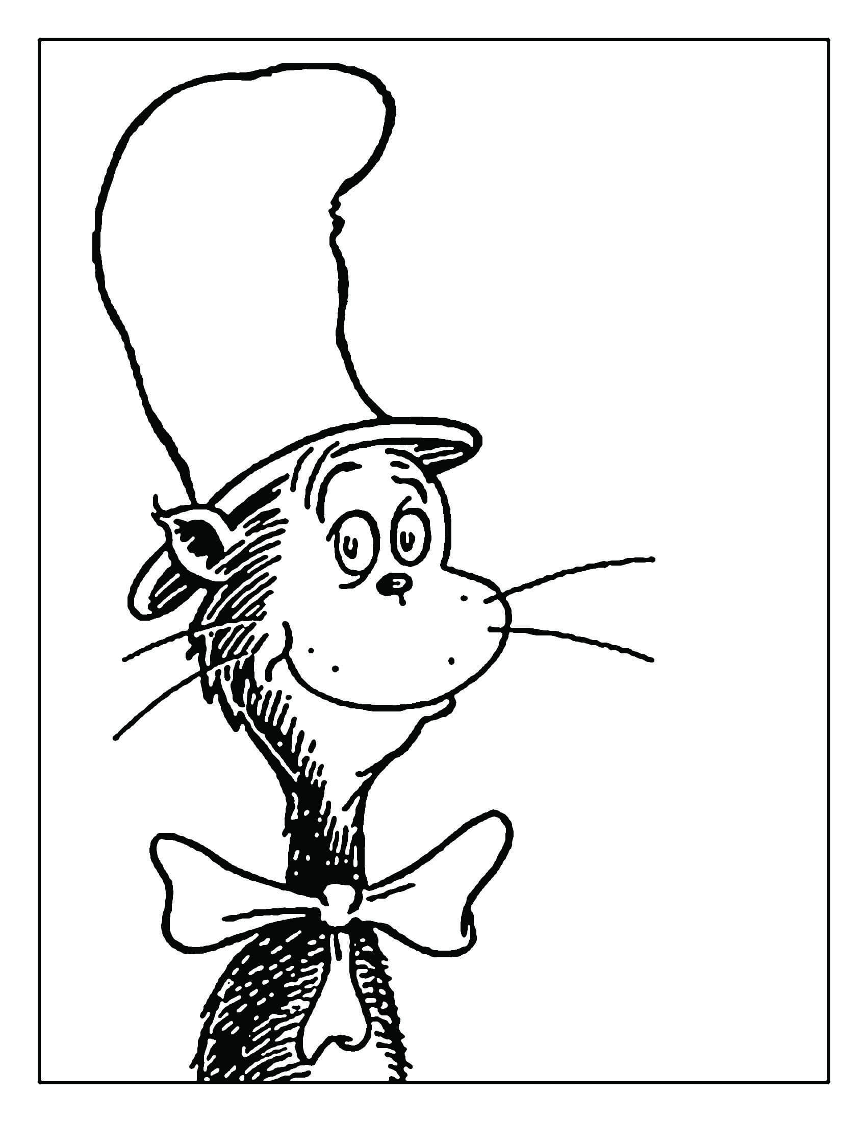 Free Cat In The Hat Images Black And White, Download Free Pertaining To Blank Cat In The Hat Template