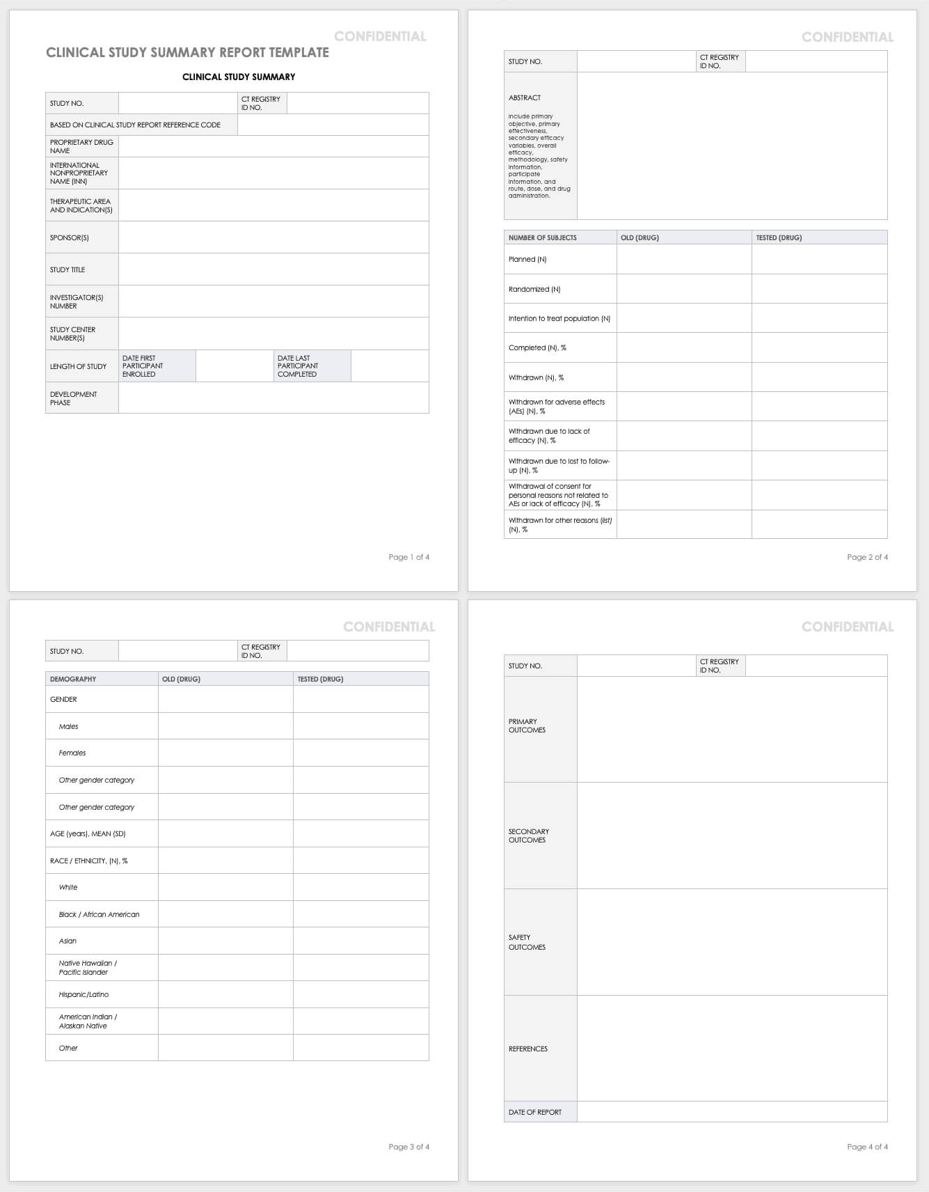 Free Clinical Trial Templates | Smartsheet For Clinical Trial Report Template