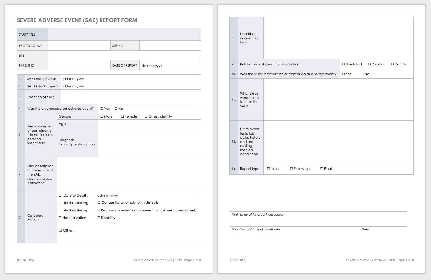 Free Clinical Trial Templates Smartsheet Inside Trial Report Template