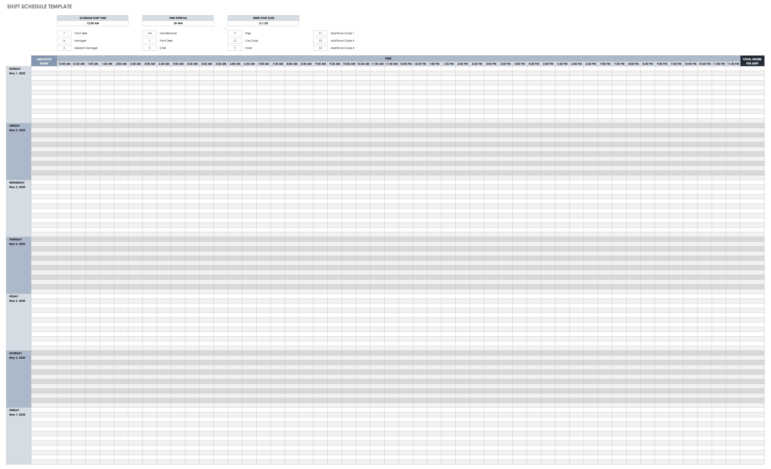 smartsheet free work schedule templates