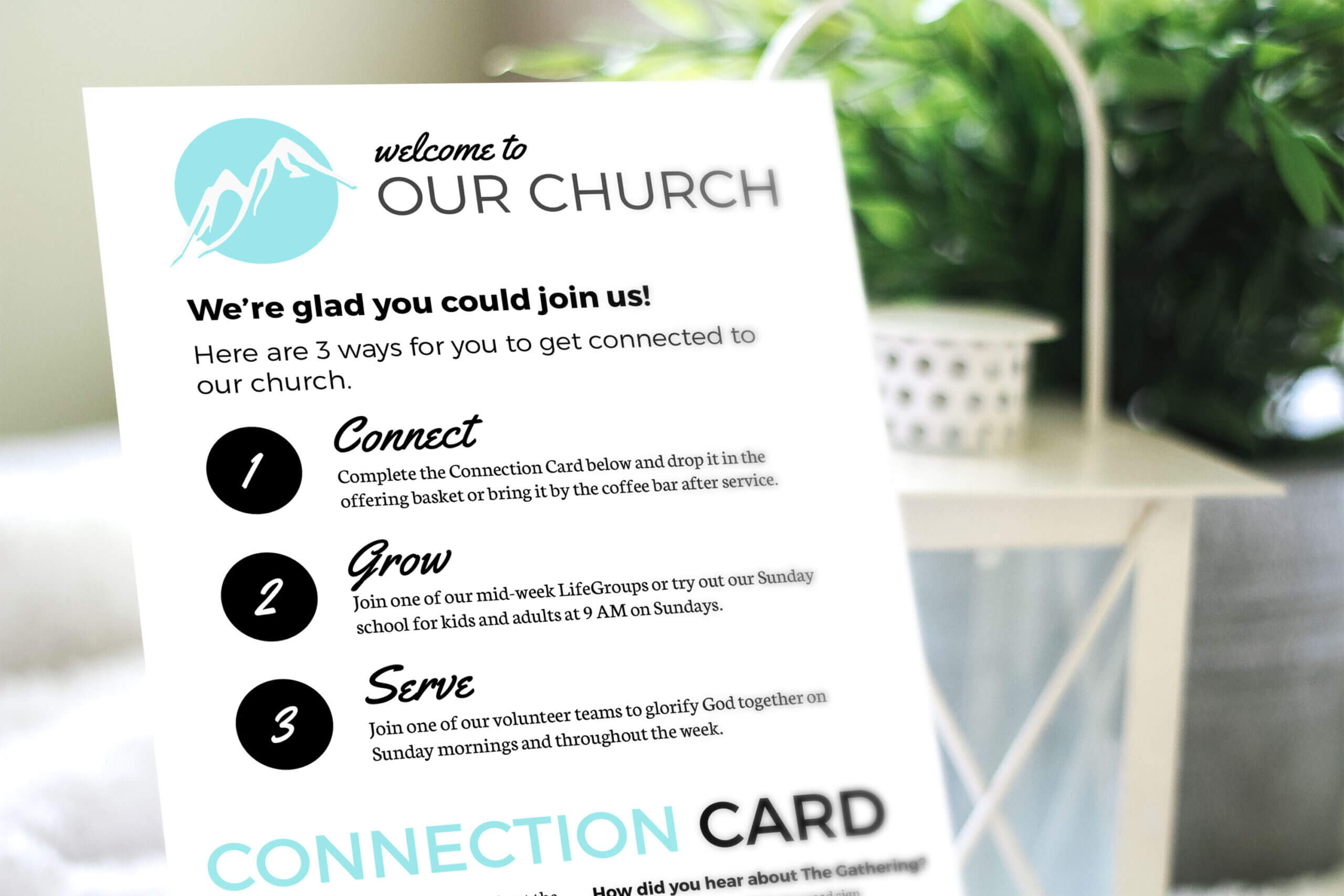 Free Design Template: Connection Card – Churchly Regarding Church Visitor Card Template Word