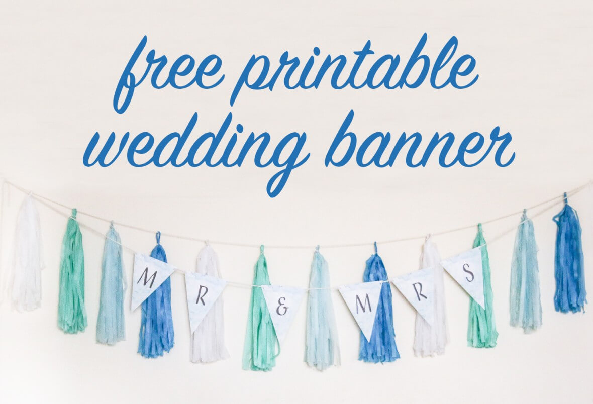 Free Diy Printable Wedding Banner Pertaining To Bride To Be Banner Template