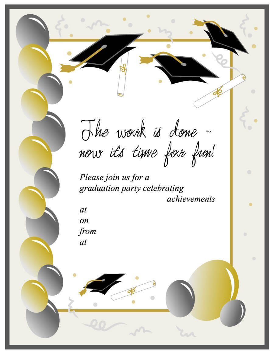 Free Download Graduation Announcement Template – Tunu.redmini.co With Graduation Invitation Templates Microsoft Word