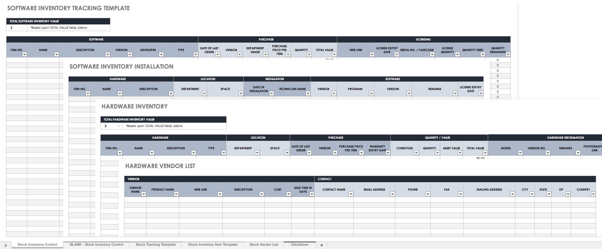 Free Excel Inventory Templates: Create & Manage | Smartsheet With Stock Report Template Excel