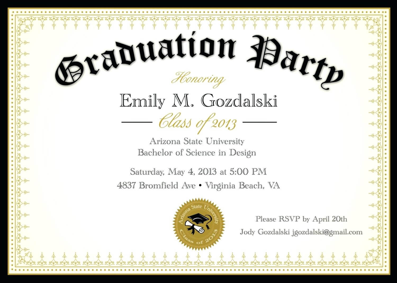 Free Graduation Invitation Templates For Word Intended For Free Graduation Invitation Templates For Word