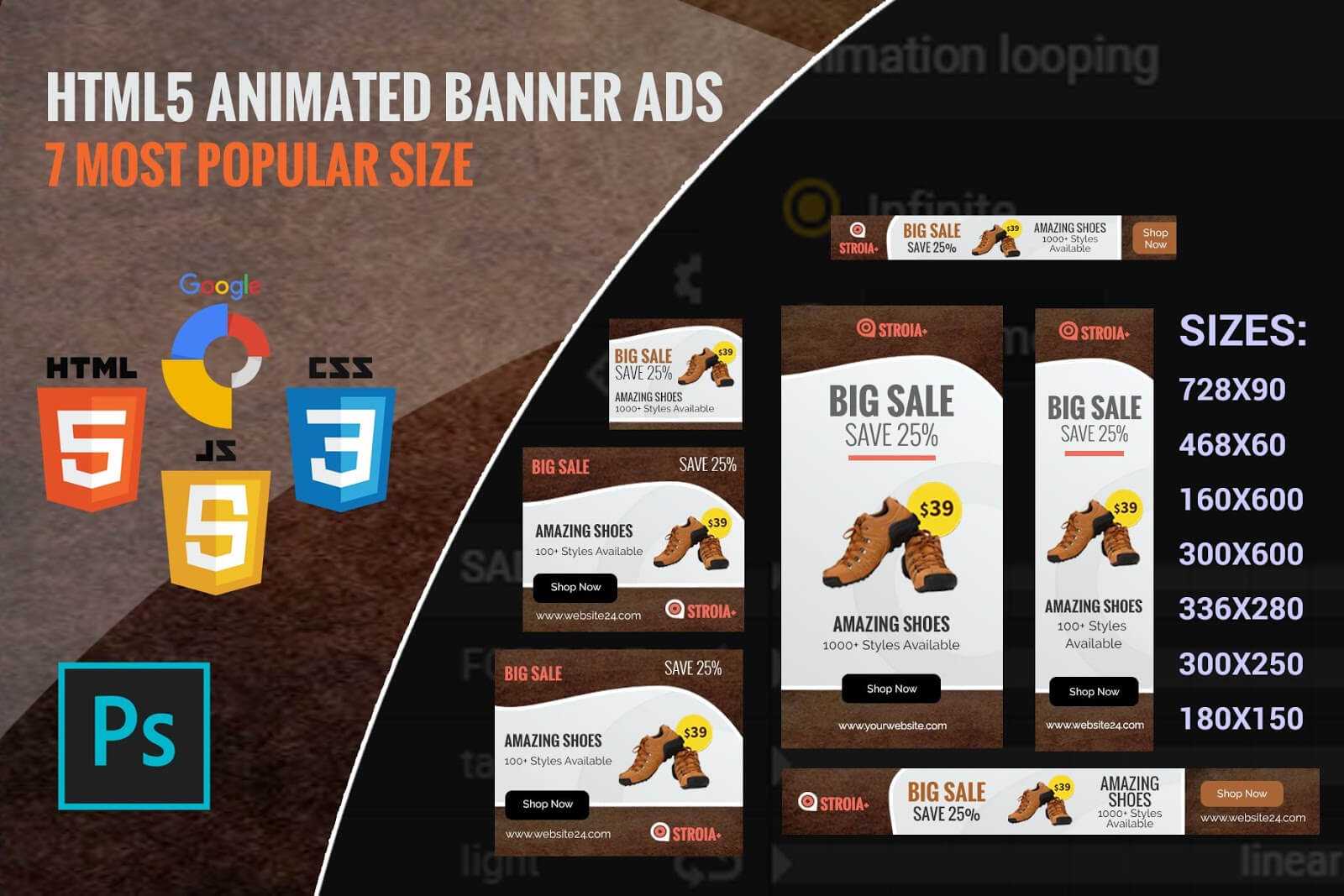 Free Marketing Product: Free Ad Templates Shoping Html5 in Animated