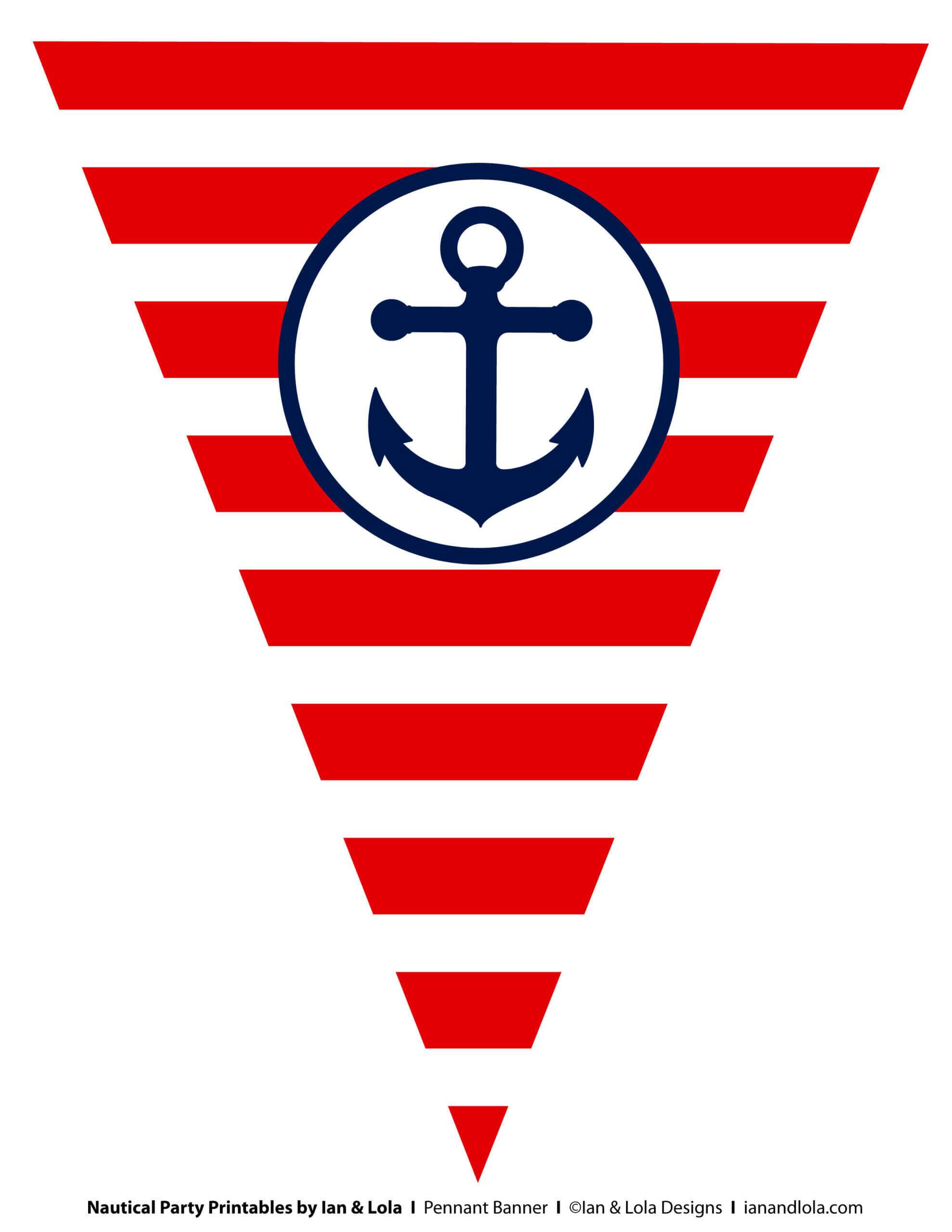 Free Nautical Party Printables From Ian & Lola Designs Within Nautical Banner Template