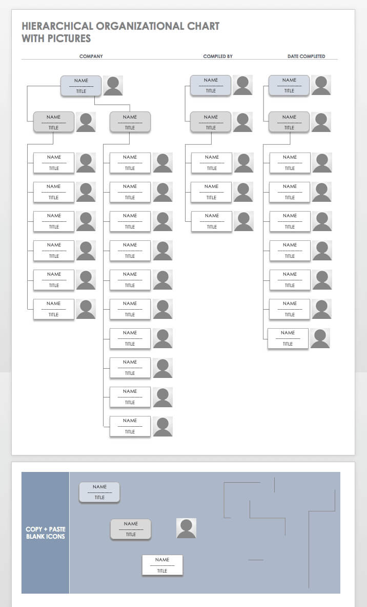 Free Organization Chart Templates For Word | Smartsheet Throughout Word Org Chart Template