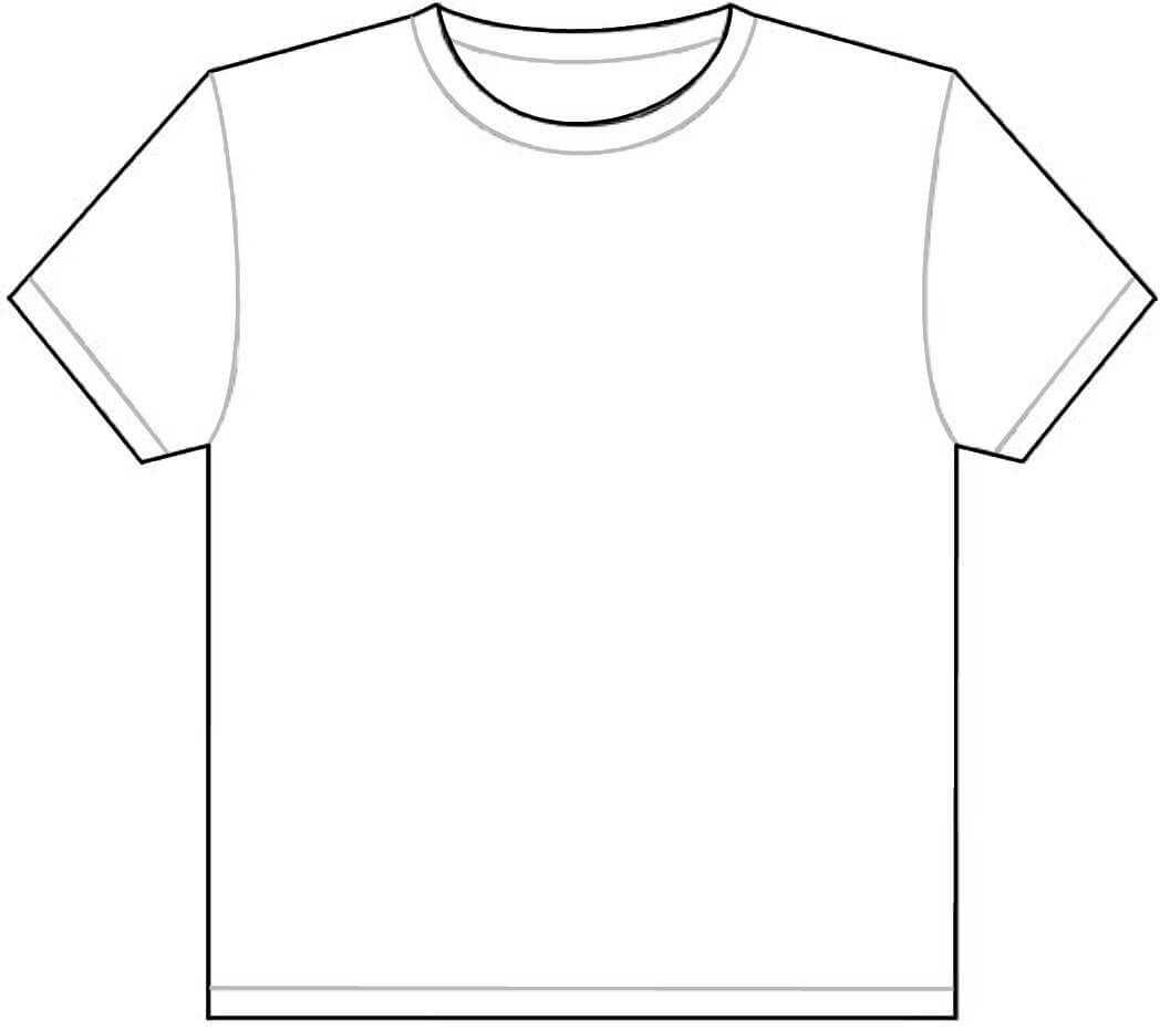 Free Outline Of A T Shirt Template, Download Free Clip Art Throughout Blank T Shirt Outline Template