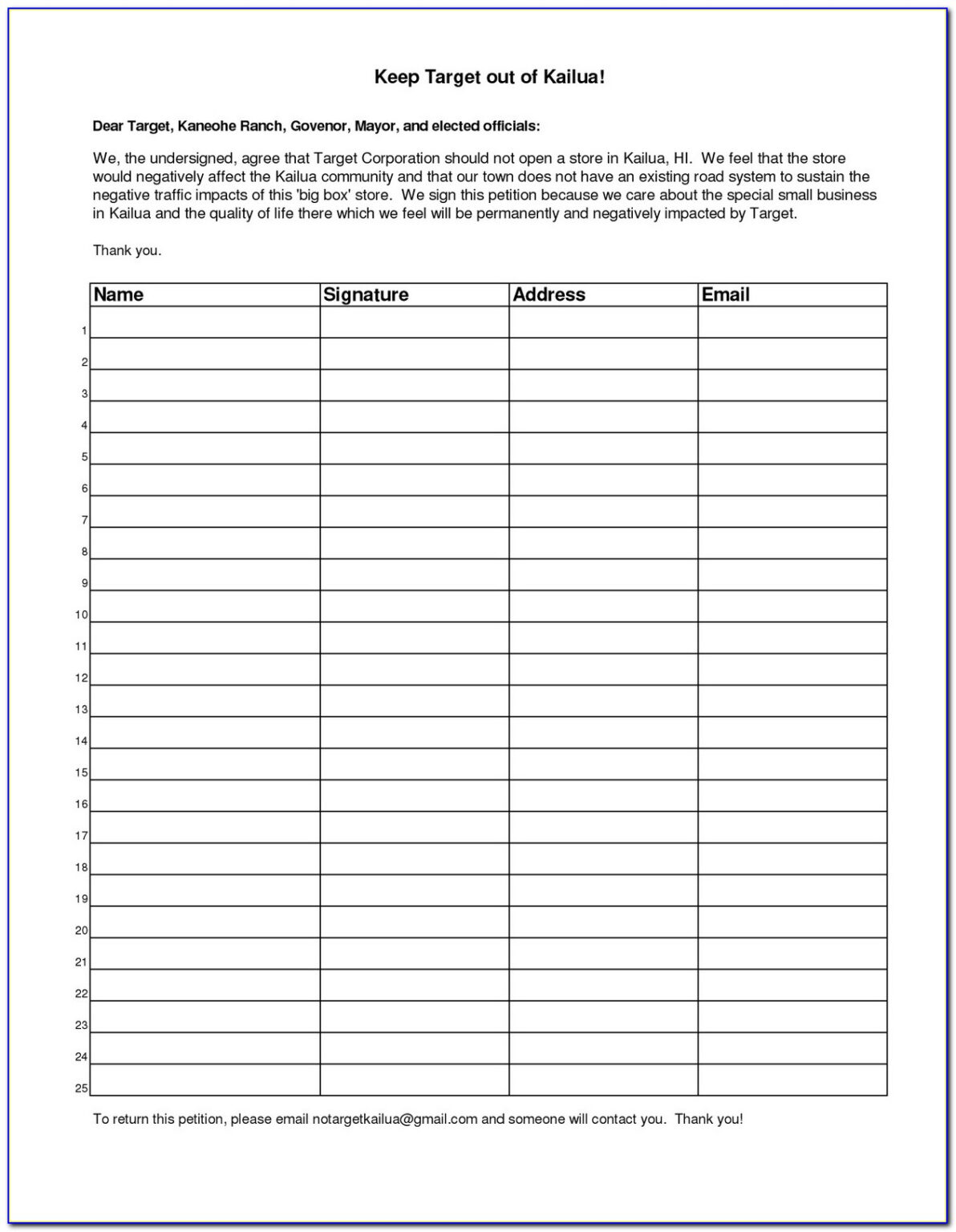 Free Petition Forms Templates Form Resume Examples Throughout Blank 