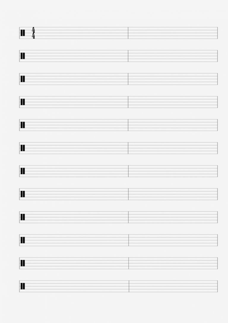 Free Printable Blank Music Sheets Colonarsd7 Pertaining To Blank Sheet Music Template For 6047