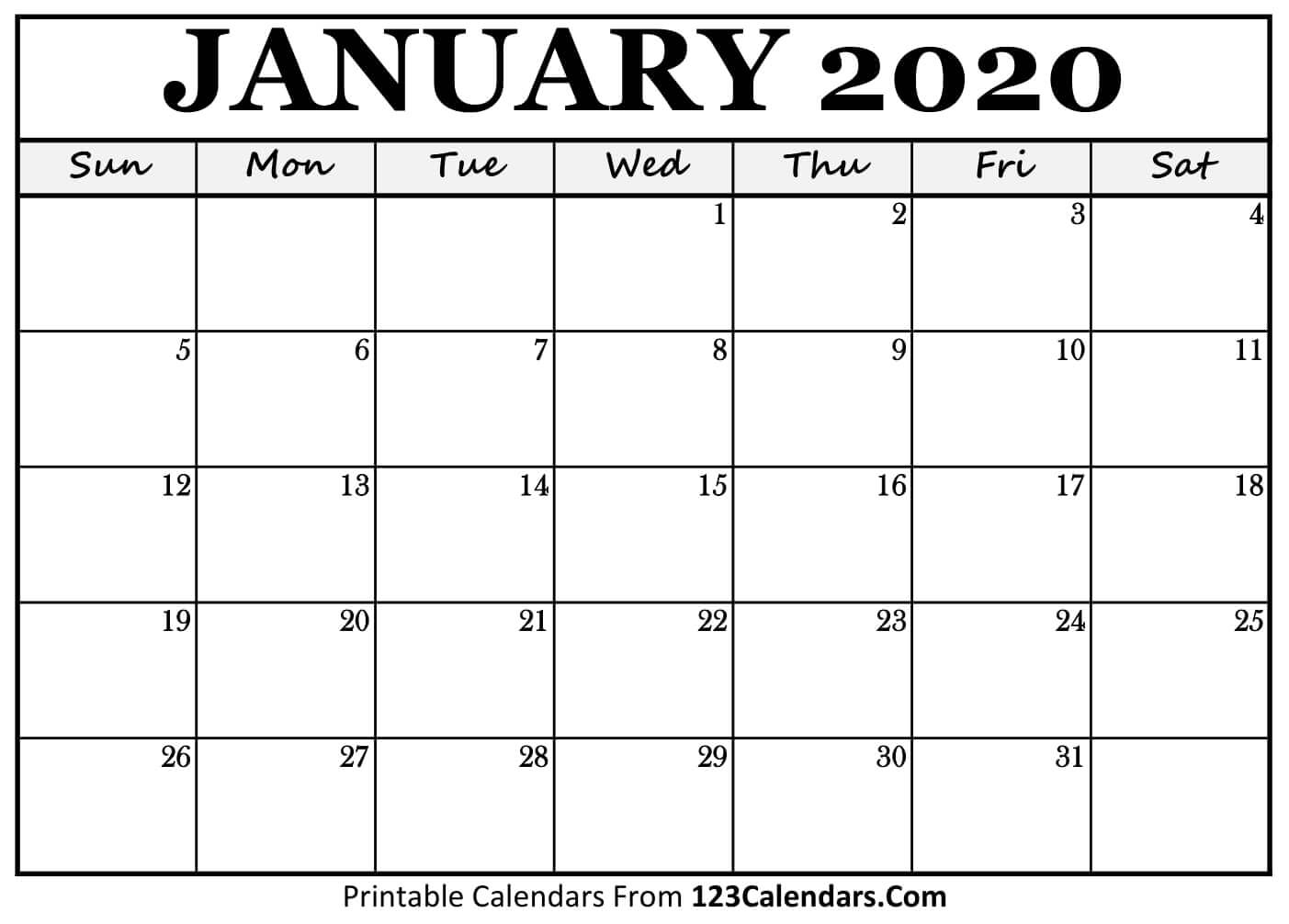 Free Printable Calendar | 123Calendars Within Blank Calander Template