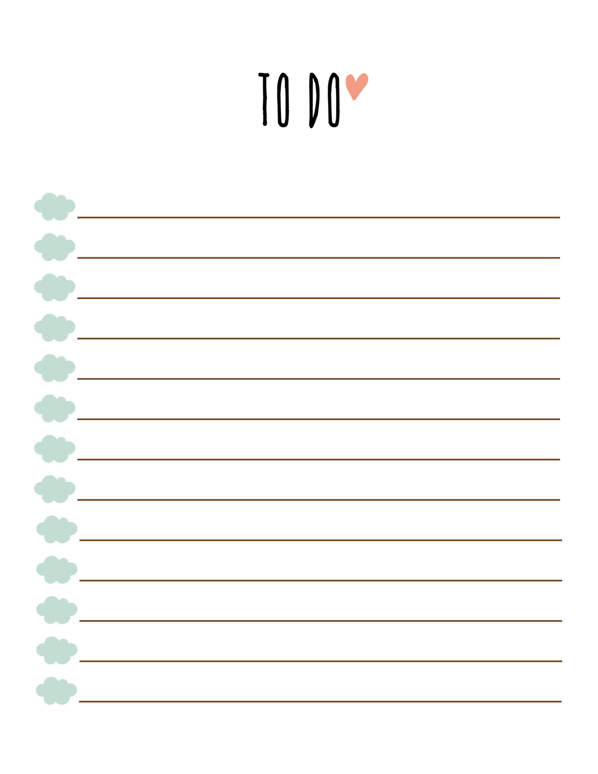 Free Printable To Do Lists | Printable To Do Lists For Blank To Do List Template