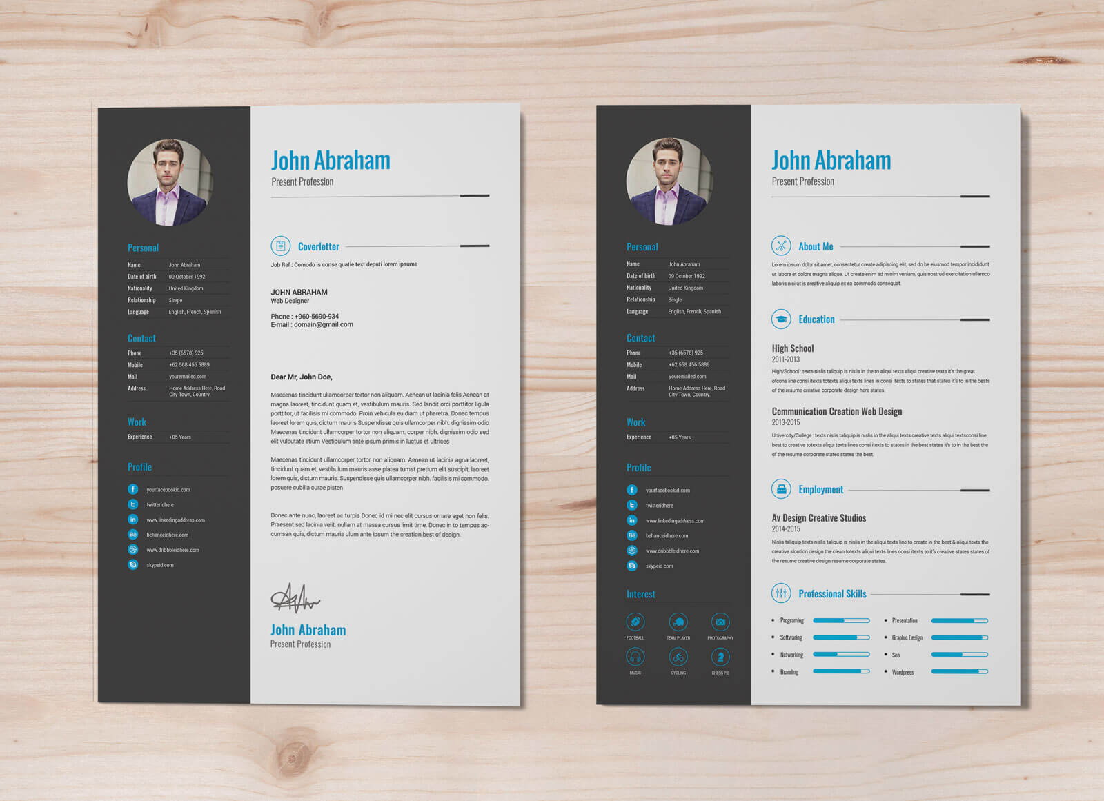 Free Professional Resume Template & Cover Design In Indd Throughout How To Create A Cv Template In Word