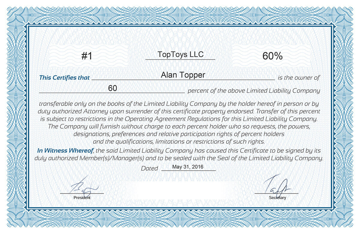 Free Stock Certificate Online Generator With Regard To Blank Share Certificate Template Free