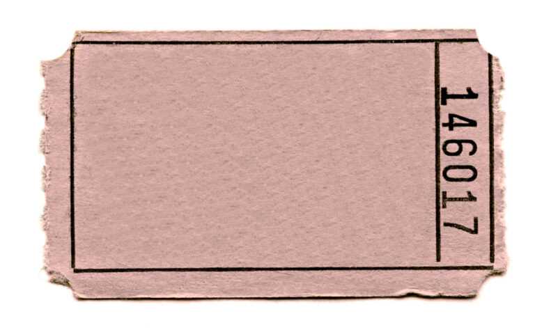 Blank Train Ticket Template
