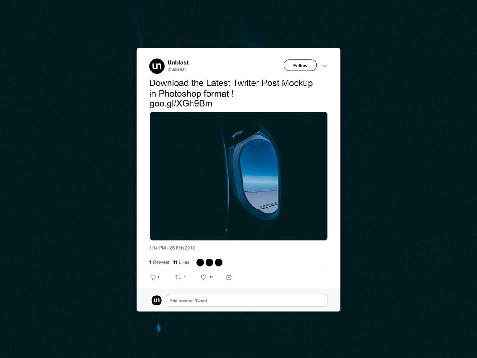 Free Twitter Post Mockup (2019) For Blank Twitter Profile Template