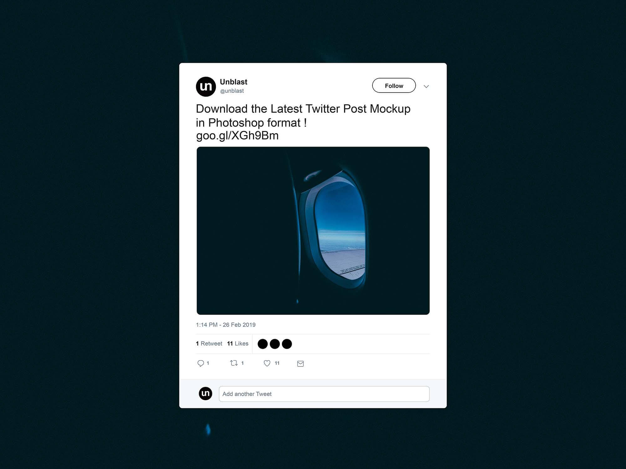 Free Twitter Post Mockup (2019) For Blank Twitter Profile Template