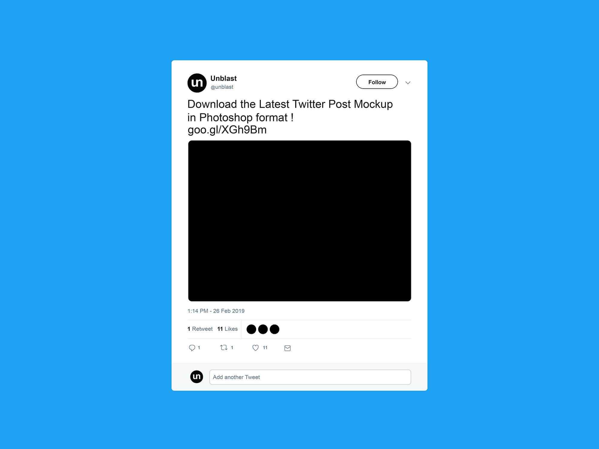 Free Twitter Post Mockup (2019) For Blank Twitter Profile Template