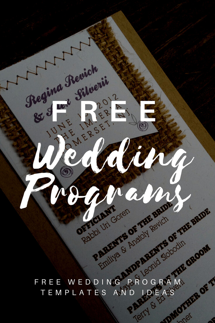 Free Wedding Program Templates | Wedding Program Ideas Intended For Free Printable Wedding Program Templates Word