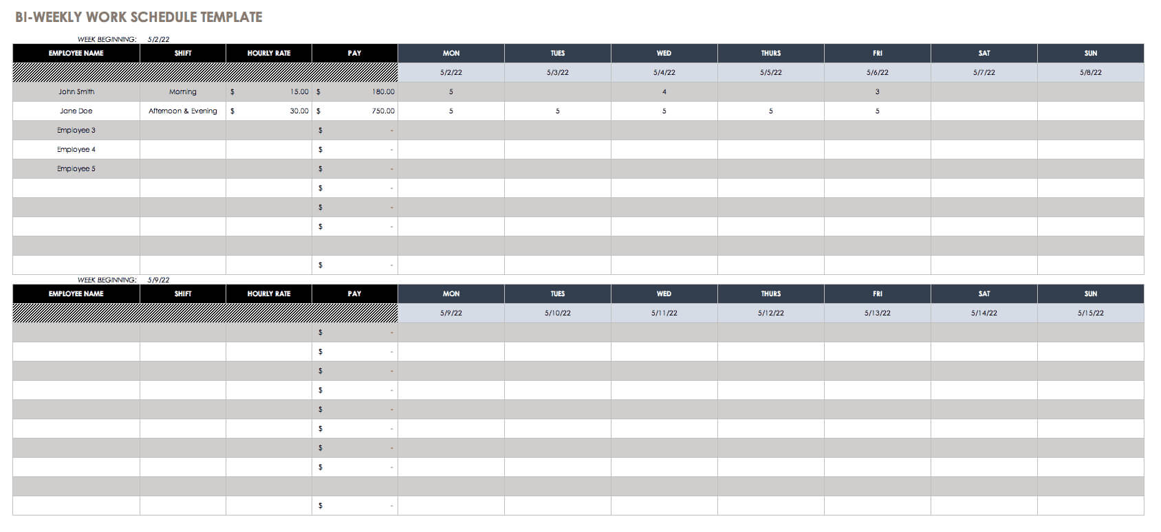 Free Work Schedule Templates For Word And Excel |Smartsheet Inside Work Plan Template Word