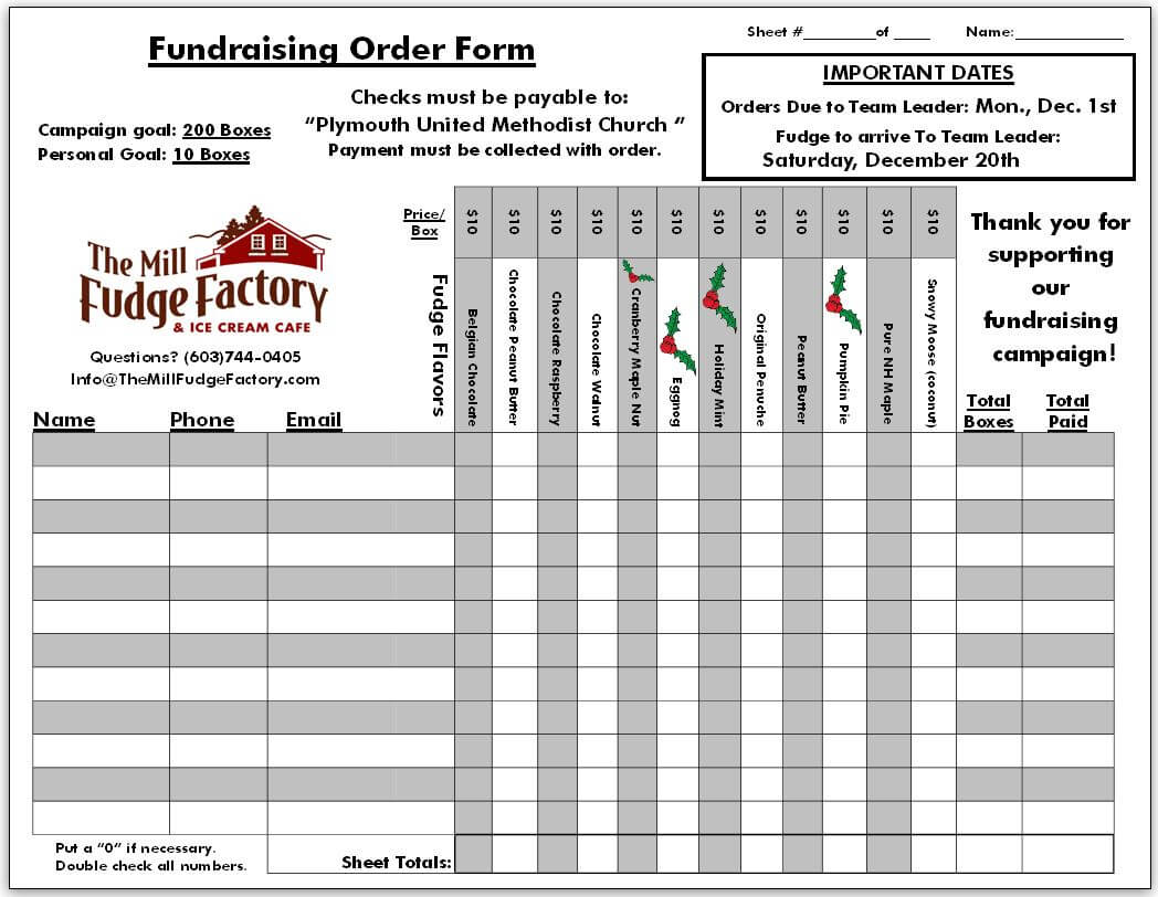 Fundraiser Order Form Templates – Word Excel Pdf Formats For Blank Fundraiser Order Form Template