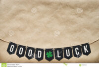 Good Luck Banner Lettering Stock Image. Image Of Craft throughout Good Luck Banner Template