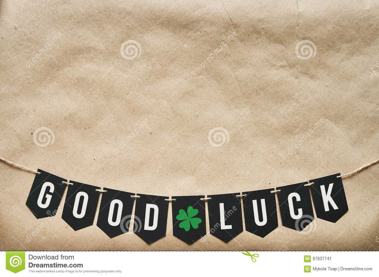 Good Luck Banner Lettering Stock Image. Image Of Craft Throughout Good Luck Banner Template