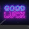 Good Luck Neon Sign Vector. Good Luck Design Template Neon Intended For Good Luck Banner Template