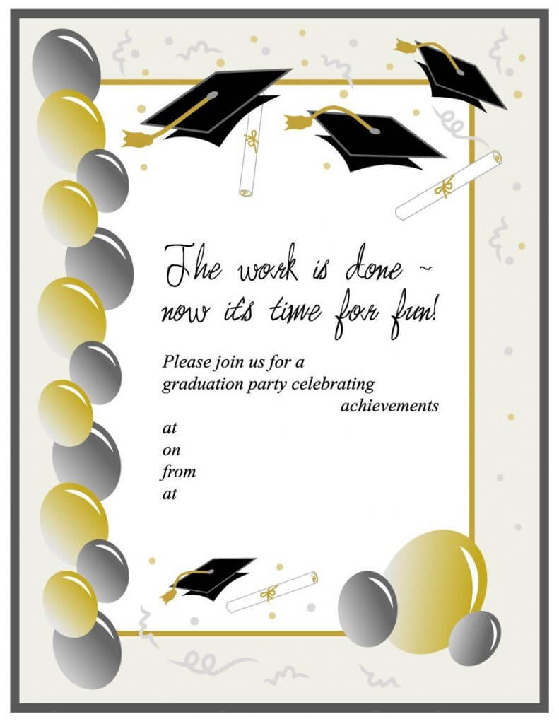 Graduation Invitation Samples All About Invitation Template For Graduation Party Invitation Templates Free Word