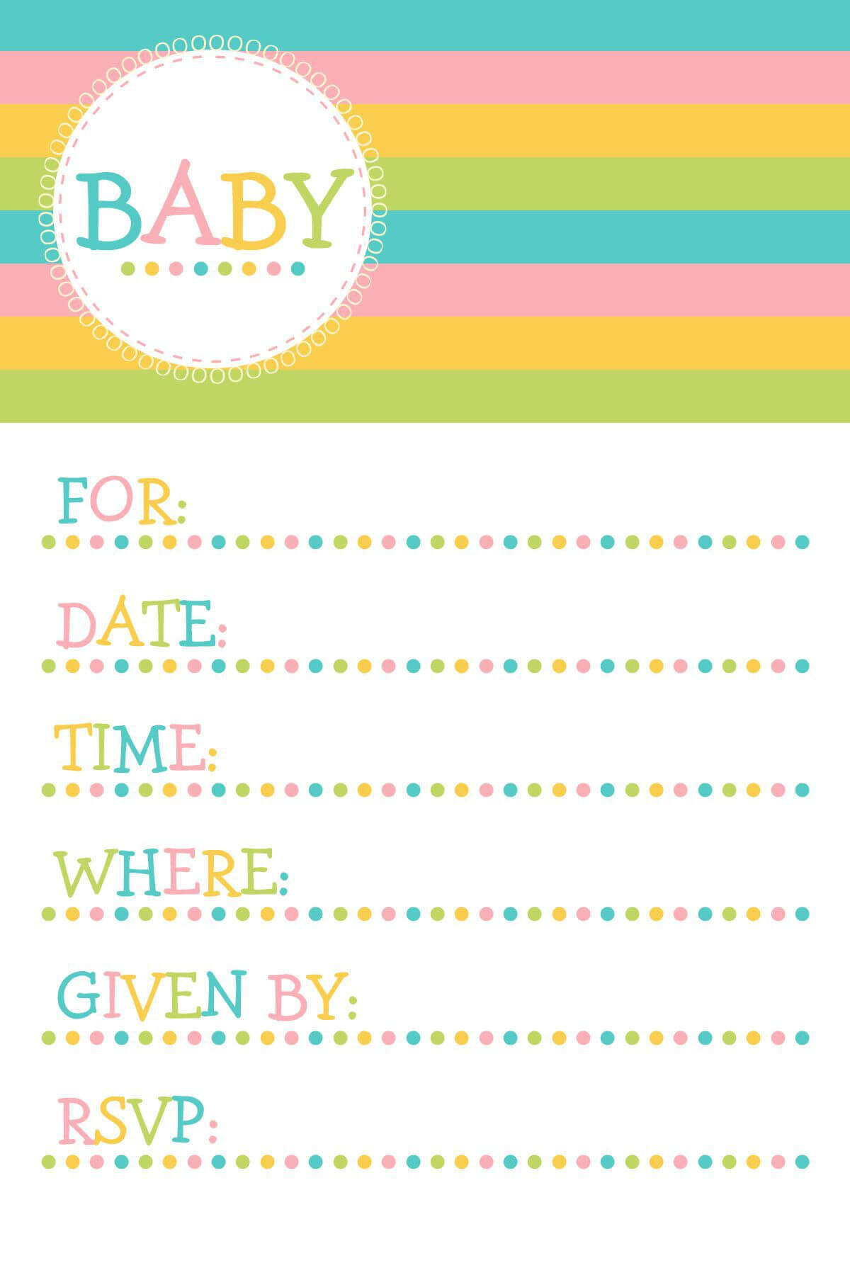 Graduation Party : Free Baby Invitation Template – Card Inside Free Baby Shower Invitation Templates Microsoft Word