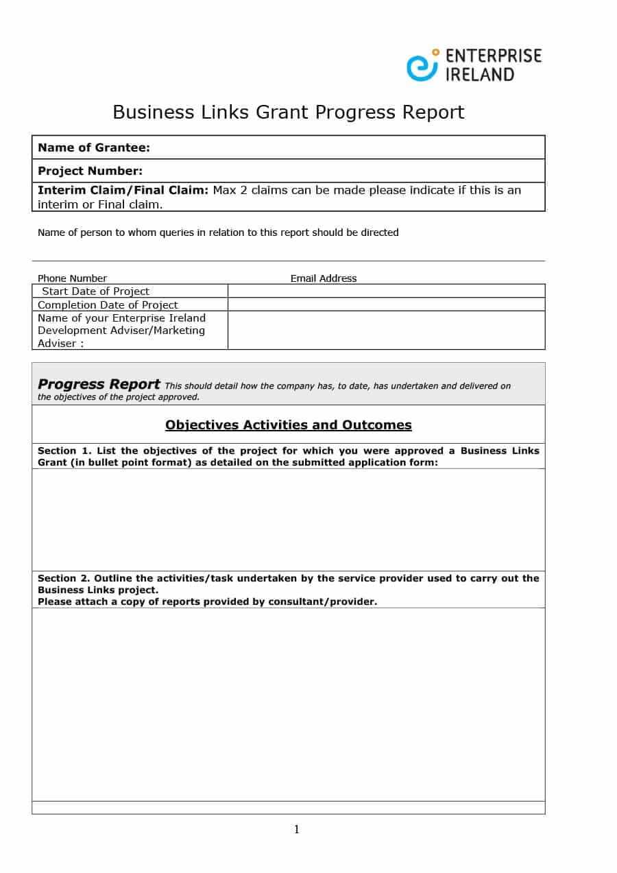 Grant Acquittal Report Template Final Example Progress Regarding Acquittal Report Template