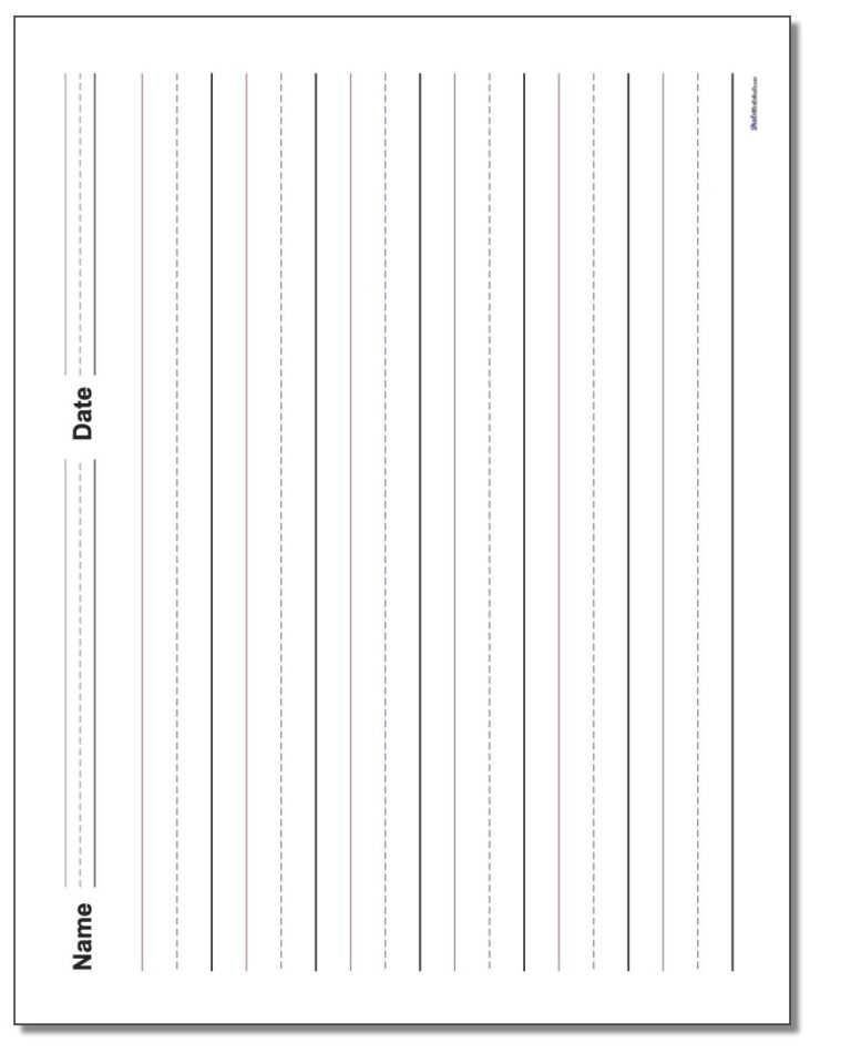 Blank Four Square Writing Template