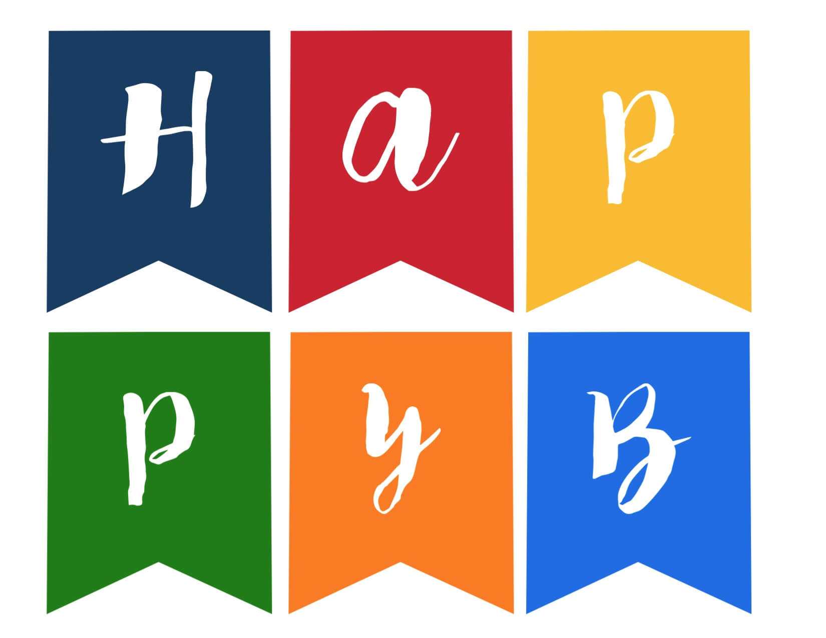 Happy Birthday Banner Free Printable – Paper Trail Design In Free Printable Happy Birthday Banner Templates