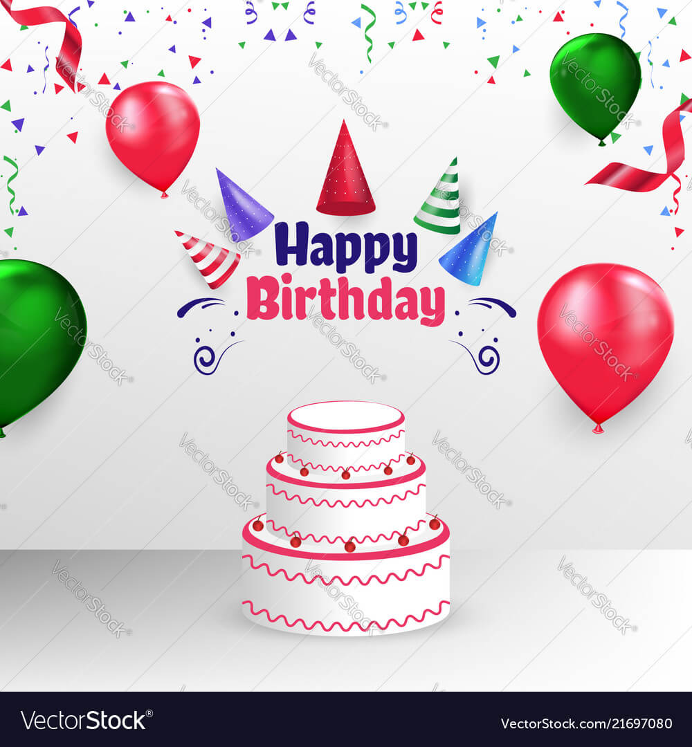 Happy Birthday Poster Banner Cover Template Design Inside Free Happy Birthday Banner Templates Download
