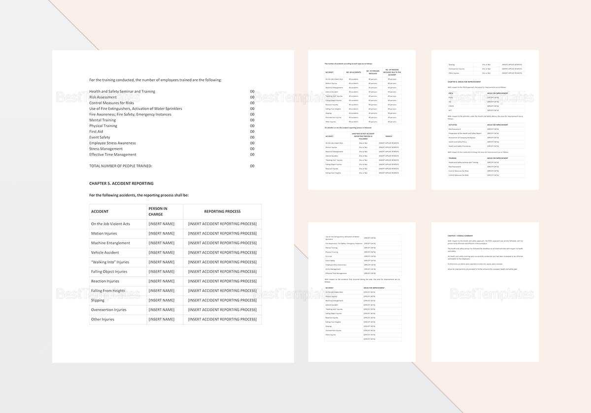 Health And Safety Annual Report Template Pertaining To Annual Health And Safety Report Template