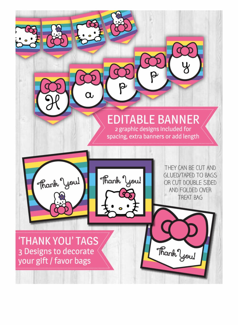 Hello Kitty Party Decor Pack – Hello Kitty Baby Shower Pertaining To Hello Kitty Banner Template