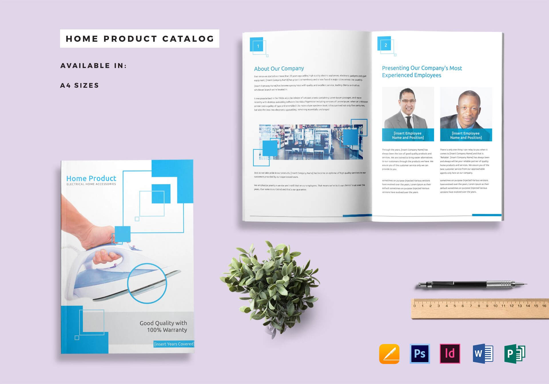 Home Product Catalog Template With Word Catalogue Template