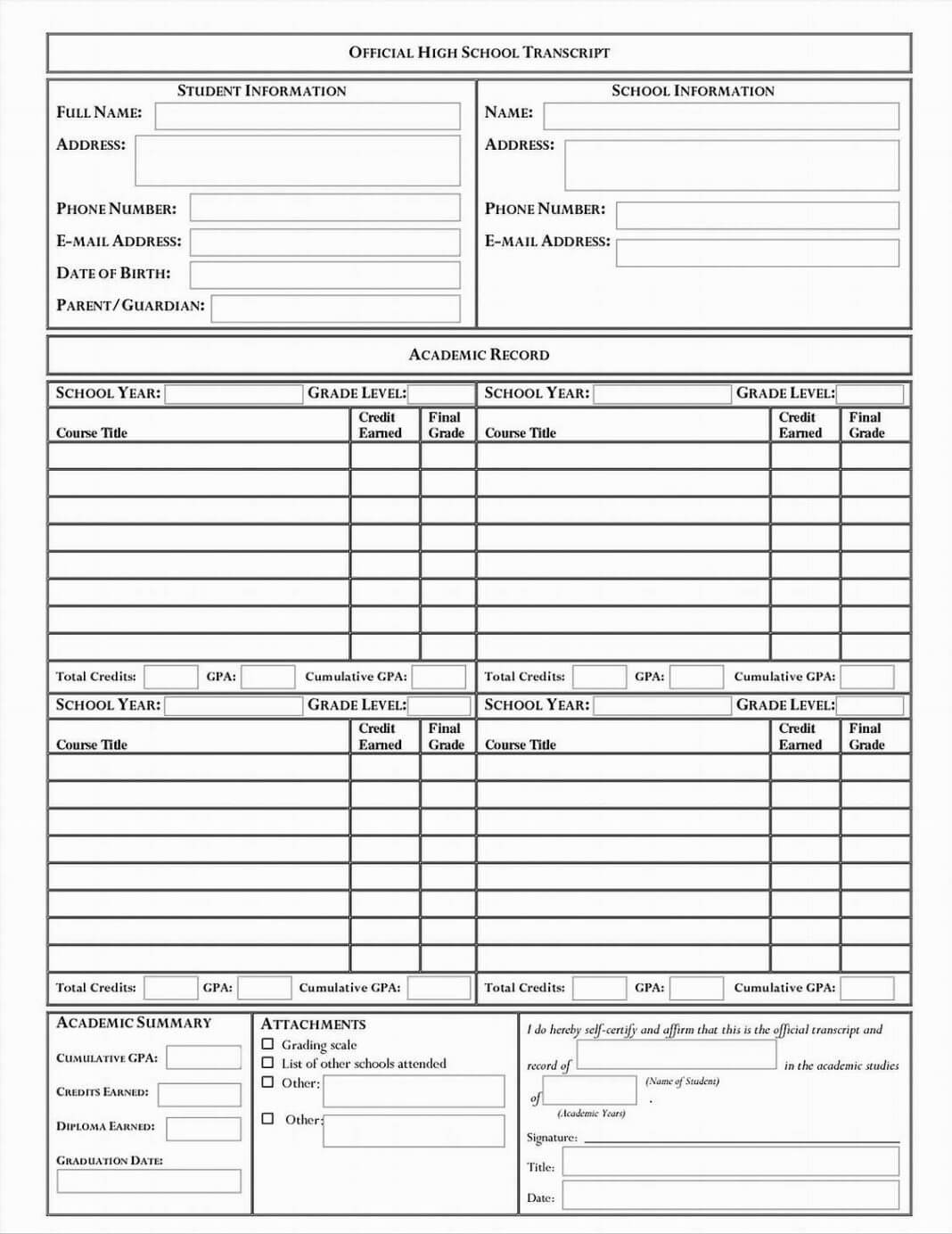 Homeschool High School Report Card Template Free Examples Within Homeschool Middle School Report Card Template