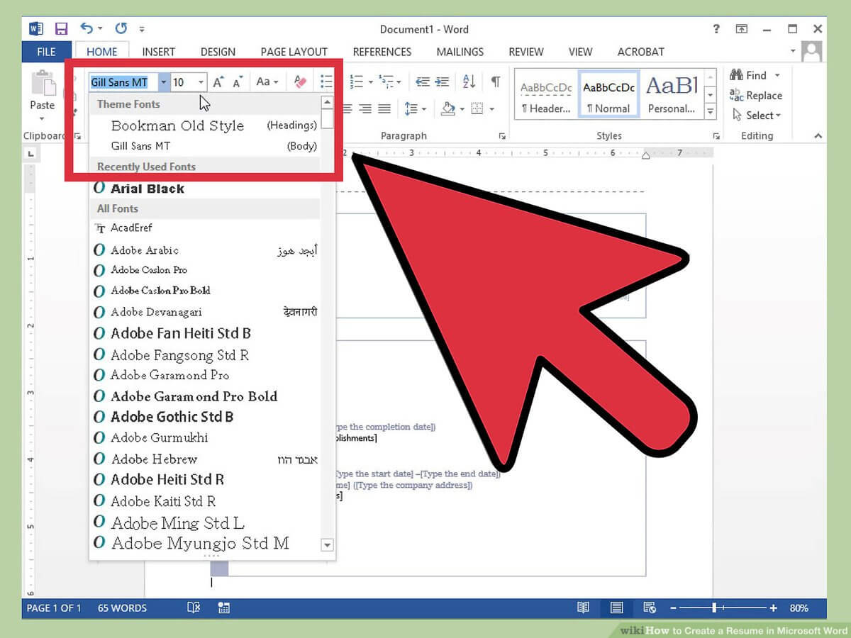 How To Create A Resume In Microsoft Word (With 3 Sample Resumes) With Regard To How To Create A Template In Word 2013