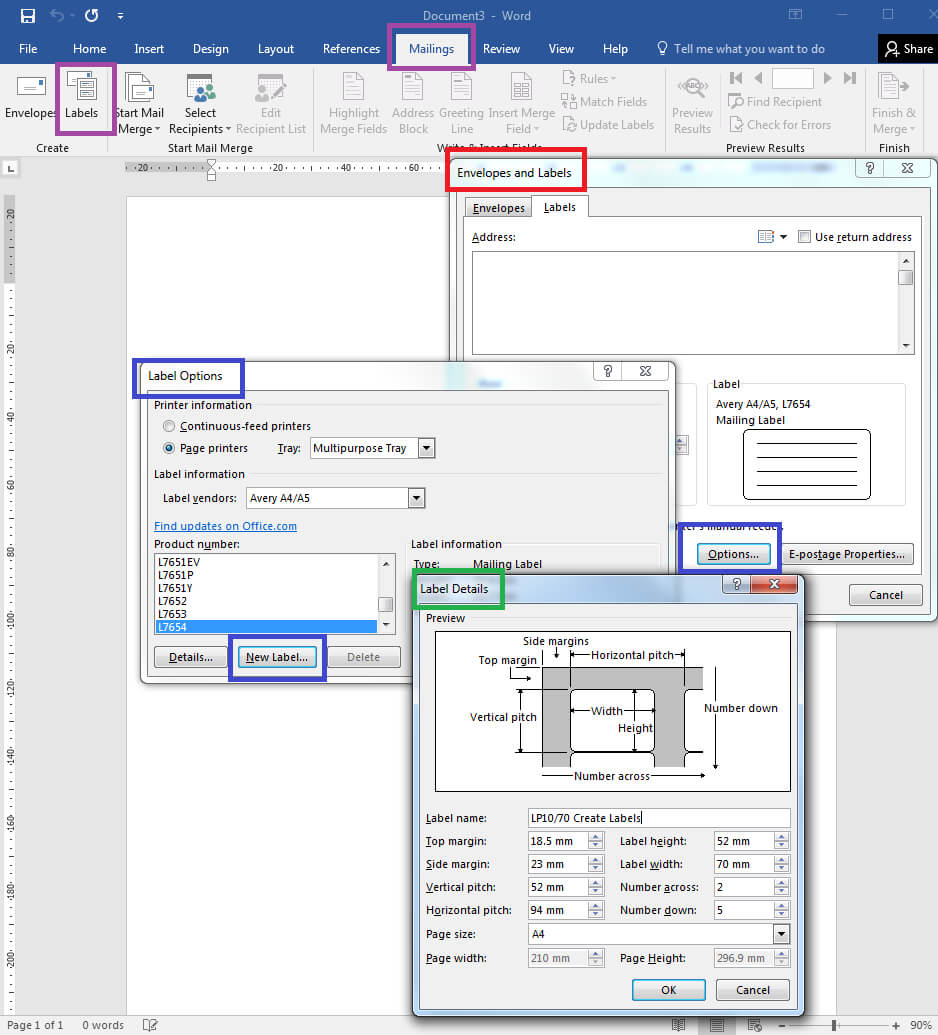 How To – How To Create Your Own Label Templates In Word Within Word Label Template 12 Per Sheet