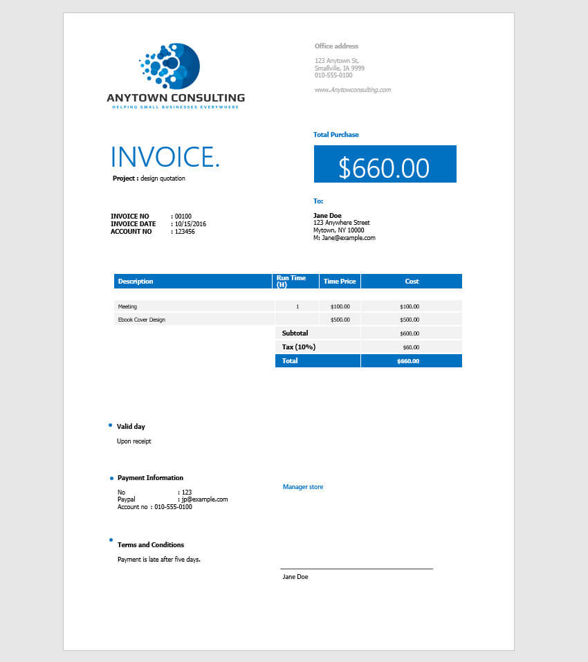How To Make An Invoice In Word: From A Professional Template Pertaining To Web Design Invoice Template Word