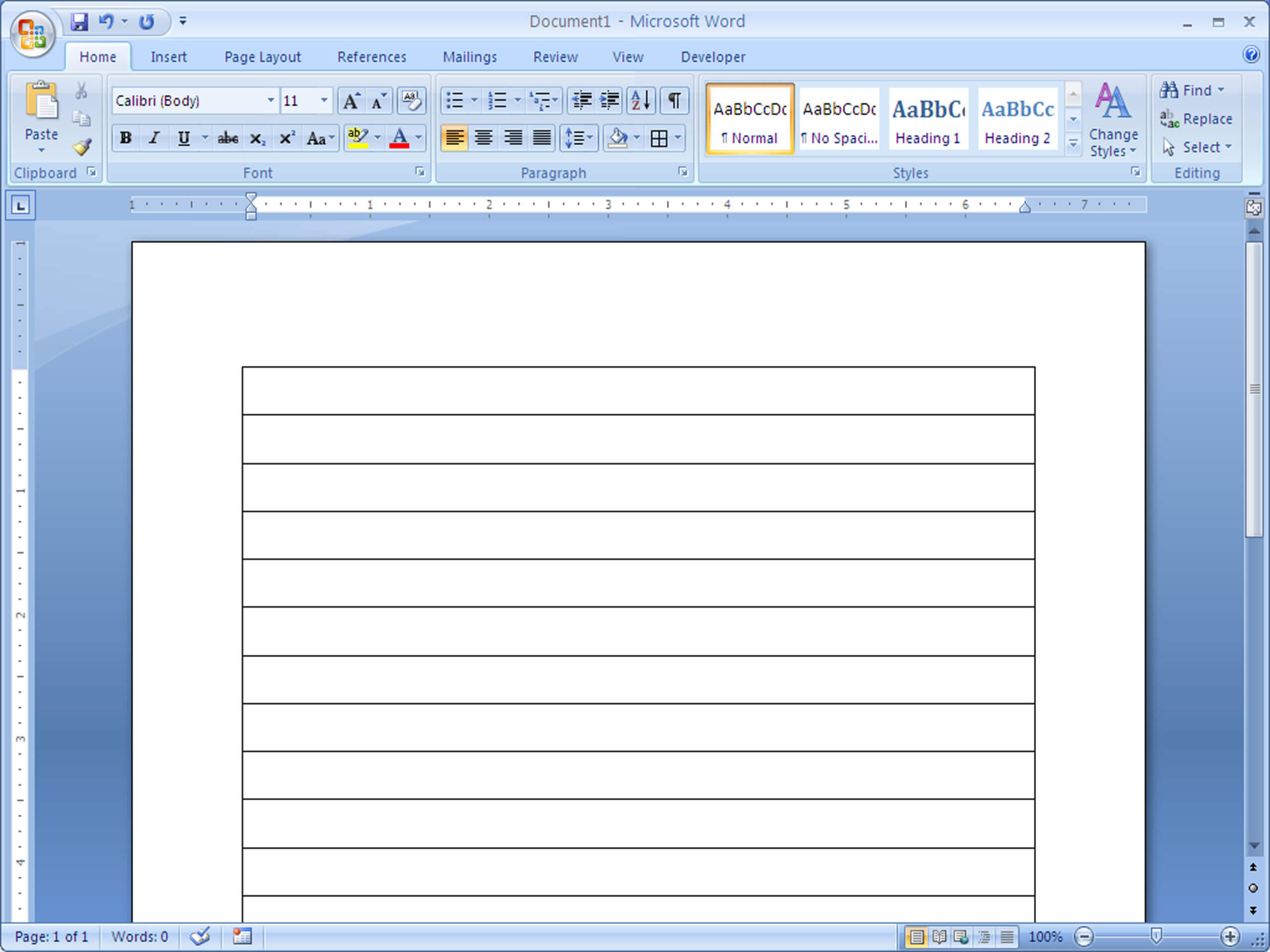How To Make Lined Paper In Word 2007: 4 Steps (With Pictures) Inside Notebook Paper Template For Word 2010