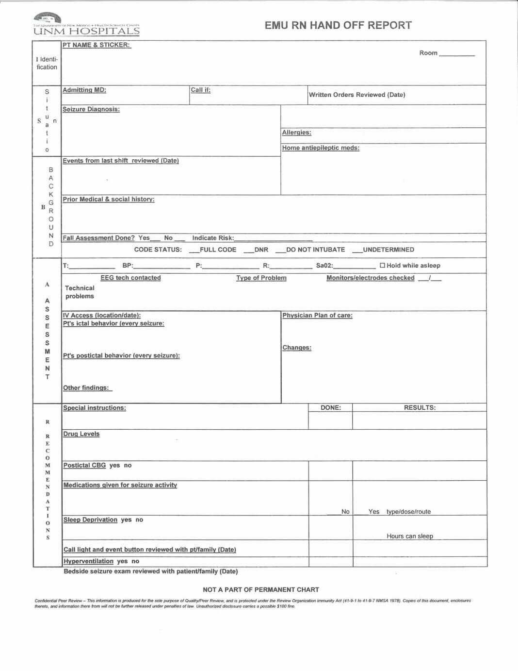 How To Organize Nursing Report Sheet Handoff Template Within Nursing Handoff Report Template