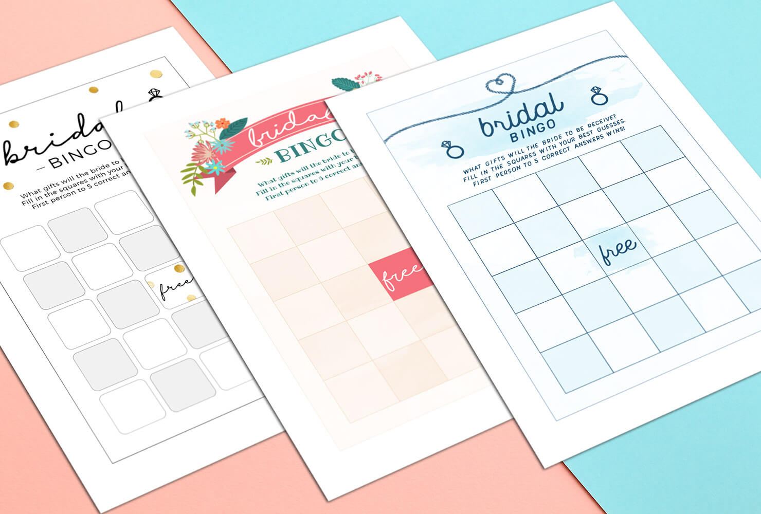 How To Play Bridal Shower Bingo (With Printables) | Shutterfly Within Blank Bridal Shower Bingo Template