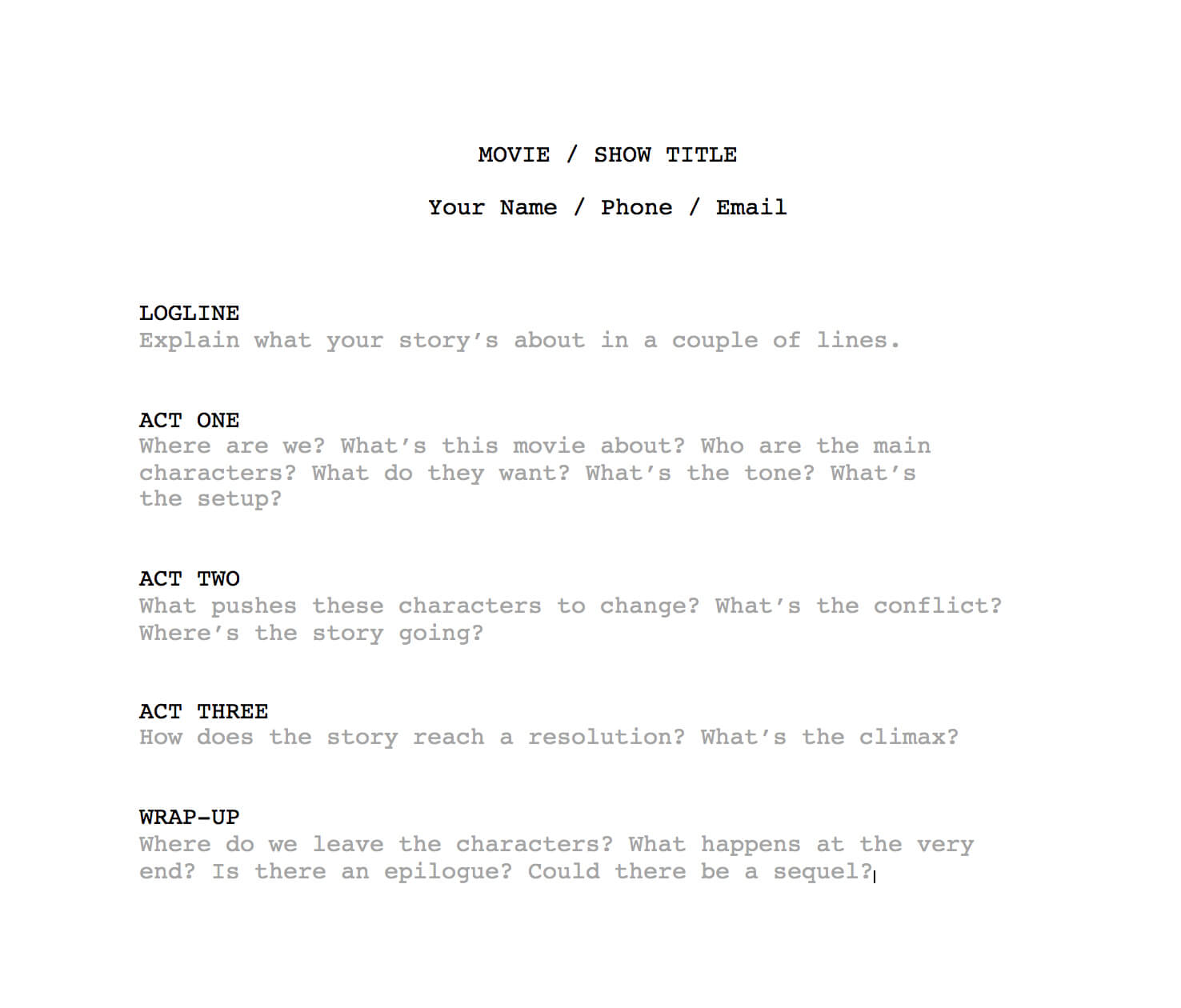 How To Write A Film Treatment | Boords Within Shooting Script Template Word