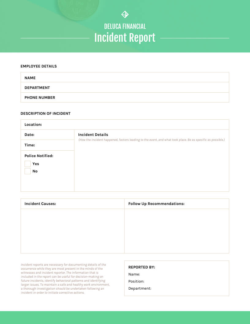 How To Write An Effective Incident Report [Examples + Pertaining To Serious Incident Report Template